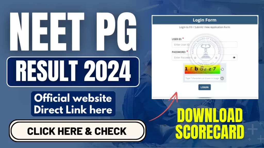 NEET PG Result 2024 Live Update Sarkari Results, scorecards